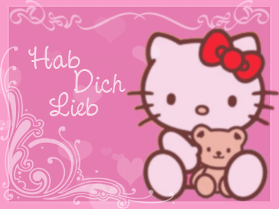 Hello Kitty -  - GB Bilder - Gästebuch Bilder - GB Pics - Jappy Bilder - Hab dich Lieb Kitty