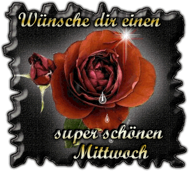 Mittwoch GB Pics - Gstebuch Bilder - rose-mit-wassertropfen.gif